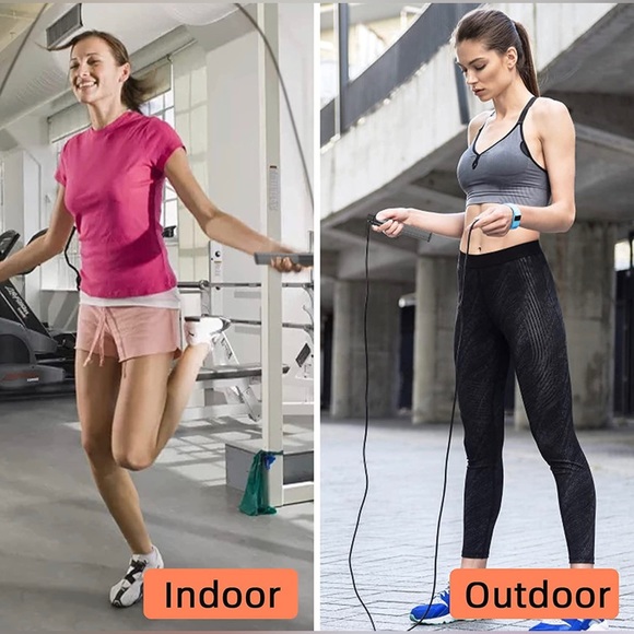 New - Digital Fitness Jump Rope with Calorie Counter and Cordless Mode - Picture 10 of 11